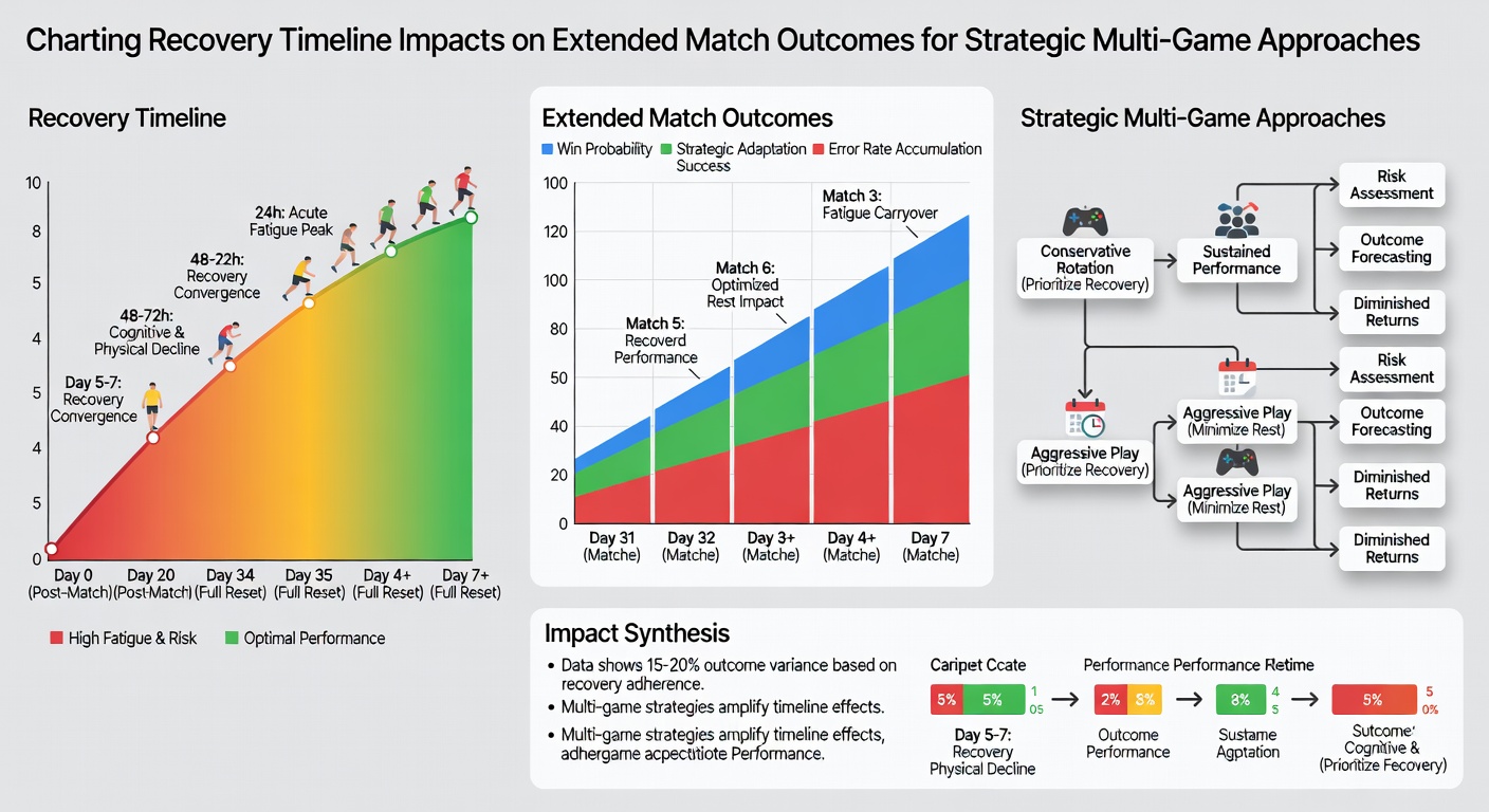 Analyse-Diagramme zu Erholungsintervallen und deren Einfluss auf strategische Multi-Game-Entscheidungen