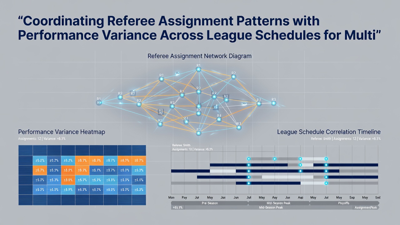 Leistungsvarianz-Diagramme und Schiedsrichter-Statistiken über verschiedene Sportarten hinweg