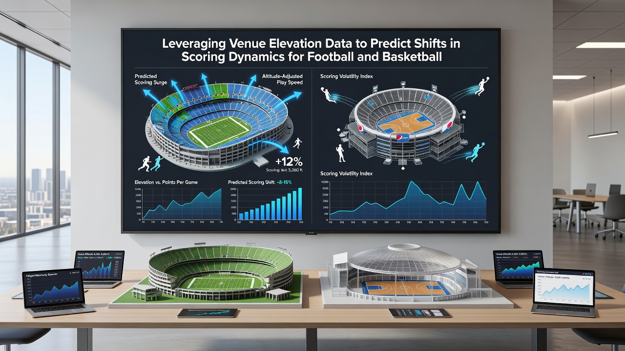 Diagramm zur Korrelation zwischen Stadionhöhe und durchschnittlichen Punkten in Basketball-Spielen