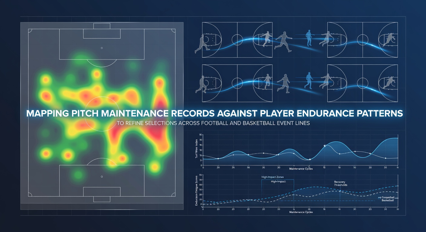 Visualisierung der Kartierung von Platzpflegeaufzeichnungen und Spielerausdauer in Fußball und Basketball