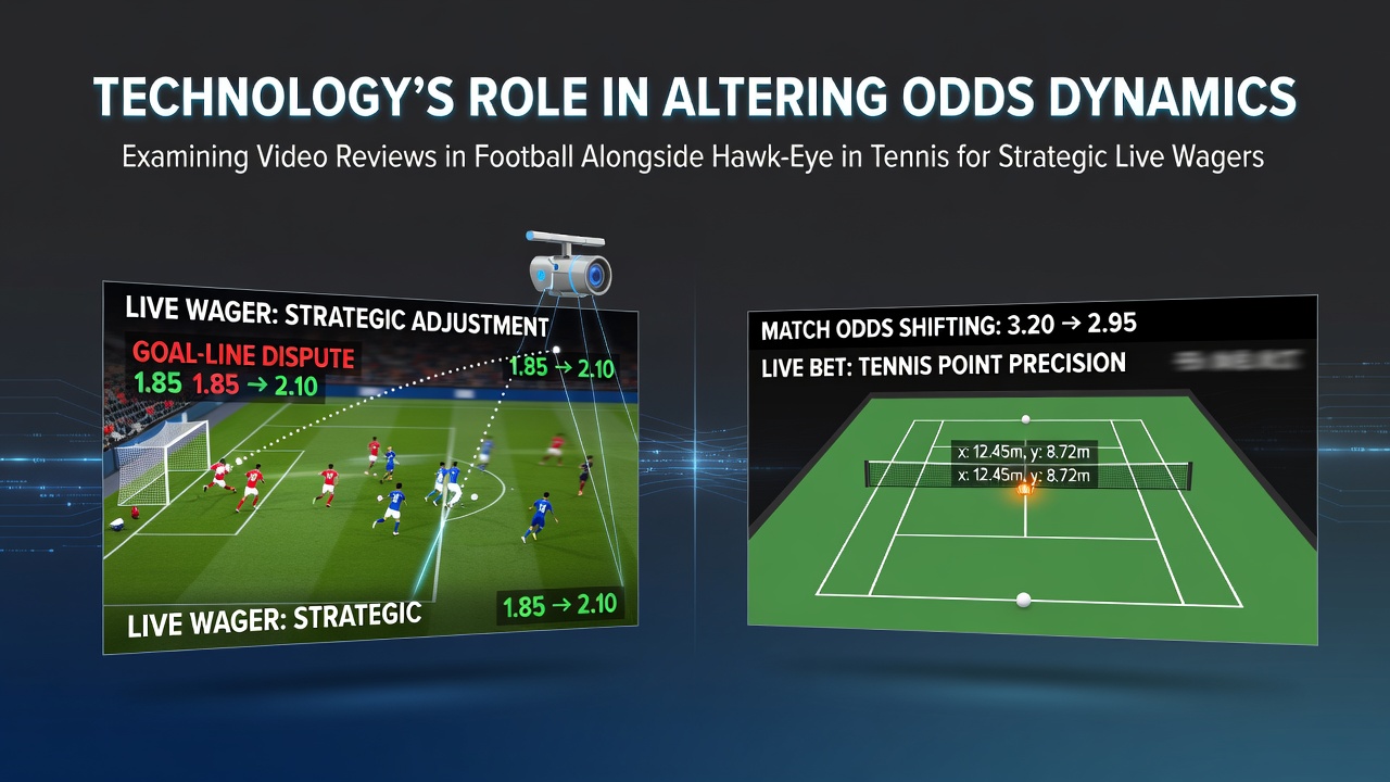 Videoüberprüfungssysteme und Hawk-Eye-Technologie in Aktion bei Fußball- und Tennis-Events