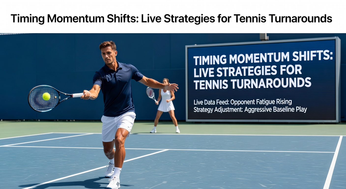 Ein Tennisspieler feiert einen entscheidenden Punktgewinn während eines Momentum-Shifts auf dem Court